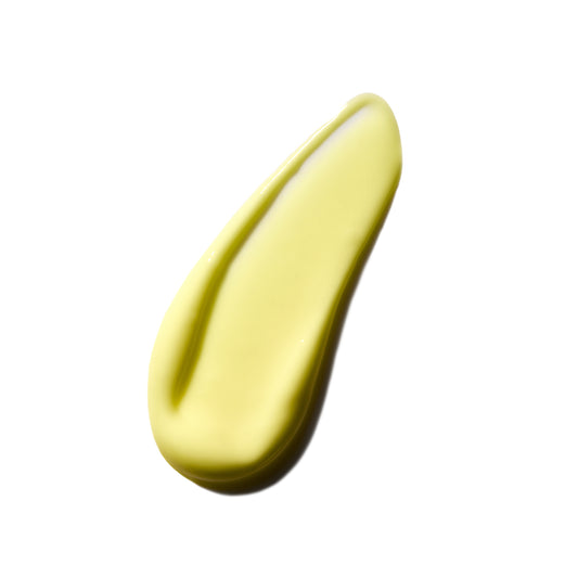 Yellow cosmetic product on a white background