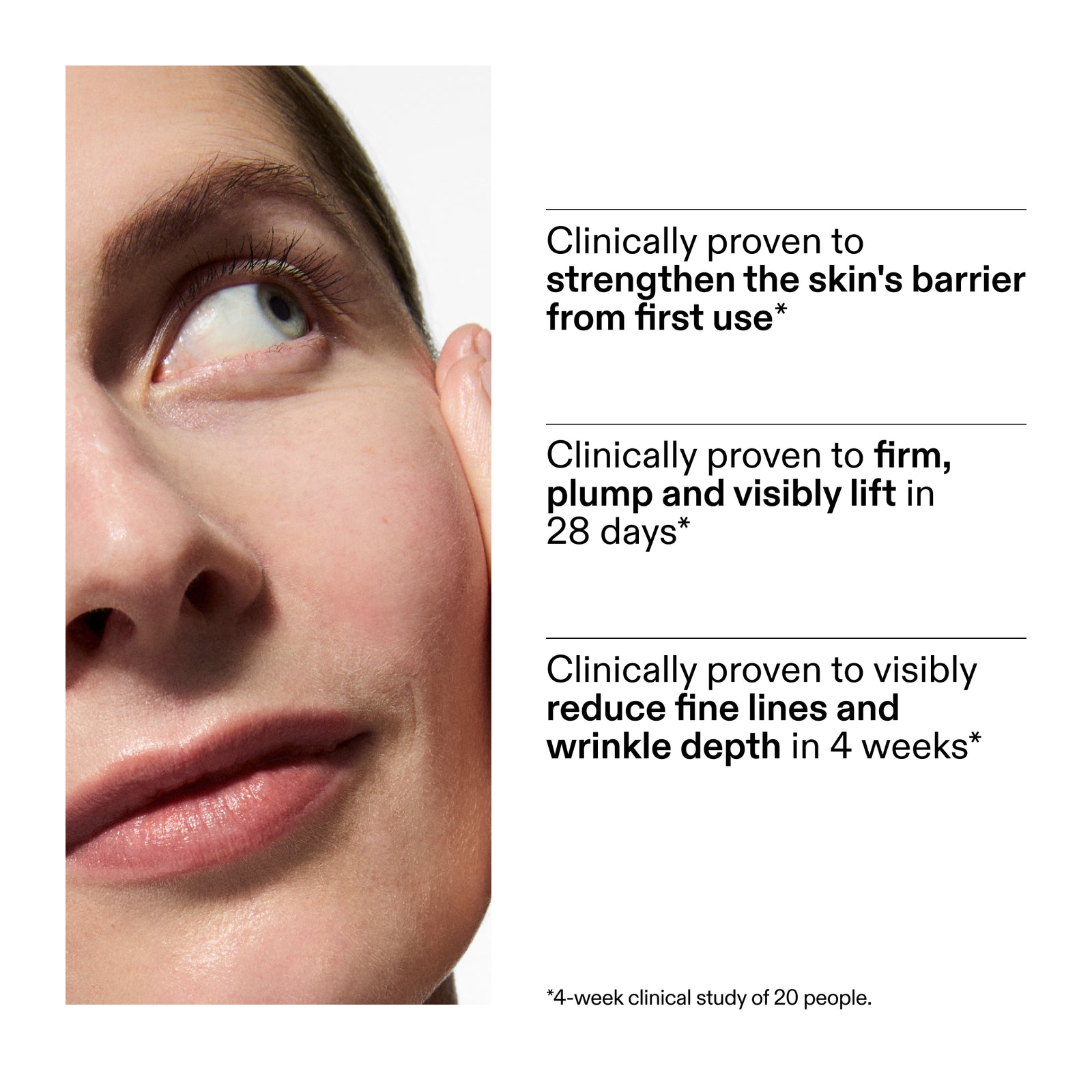 key claims from recent clinical study of people using Bio-Active Ceramide Moisturiser