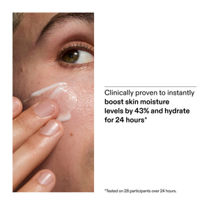 Clinically proven to instantly boost skin moisture levels by 43%a and hydrate for 24 hours* *Tested on 28 participants over 24 hours
