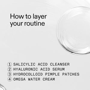 How to layer: Cleanser, serum, patches, moisturizer