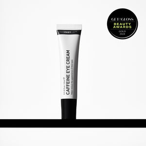 Caffeine Eye Cream product with award roundel