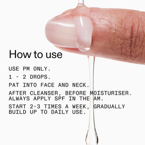 Glycolic Acid Toner and usage instructions on a white background