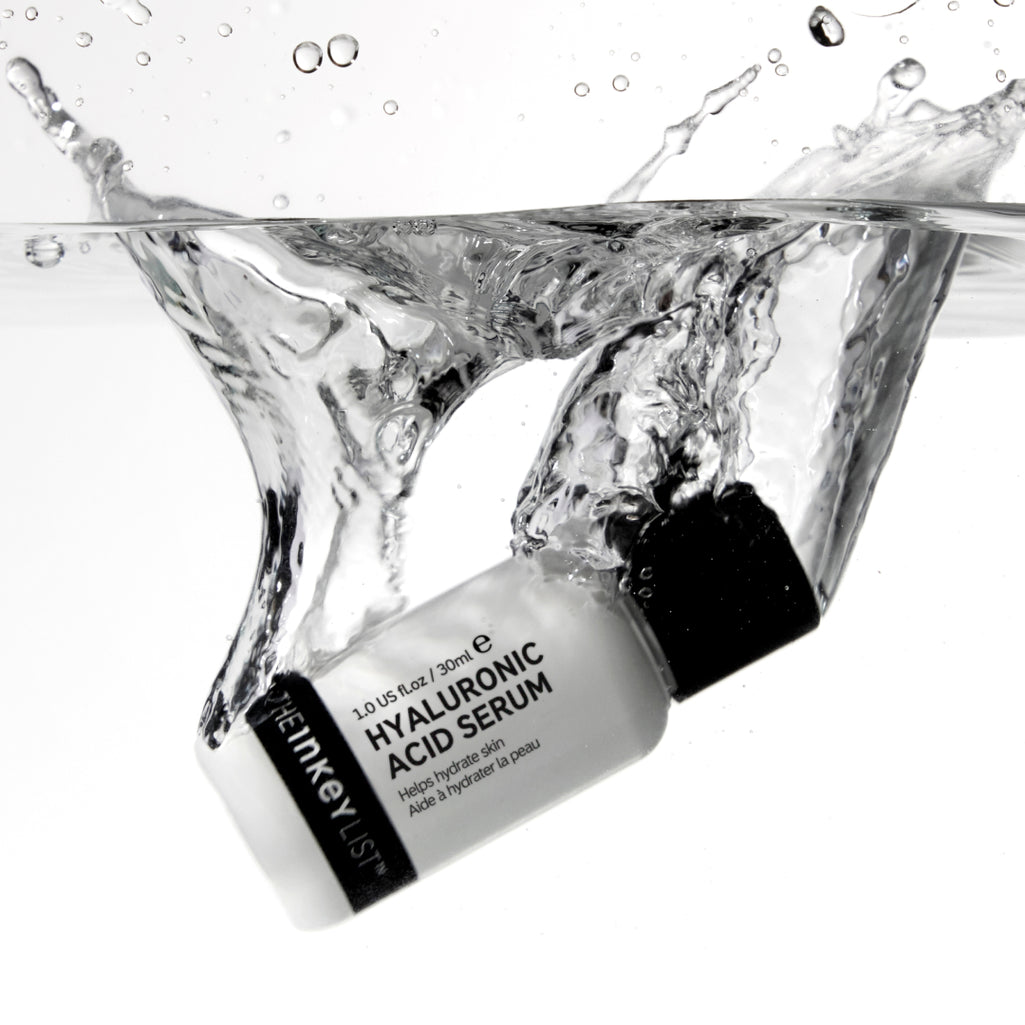 Hyaluronic Acid Bottle in water