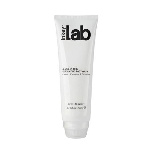 Inkey Lab body wash tube on a white background