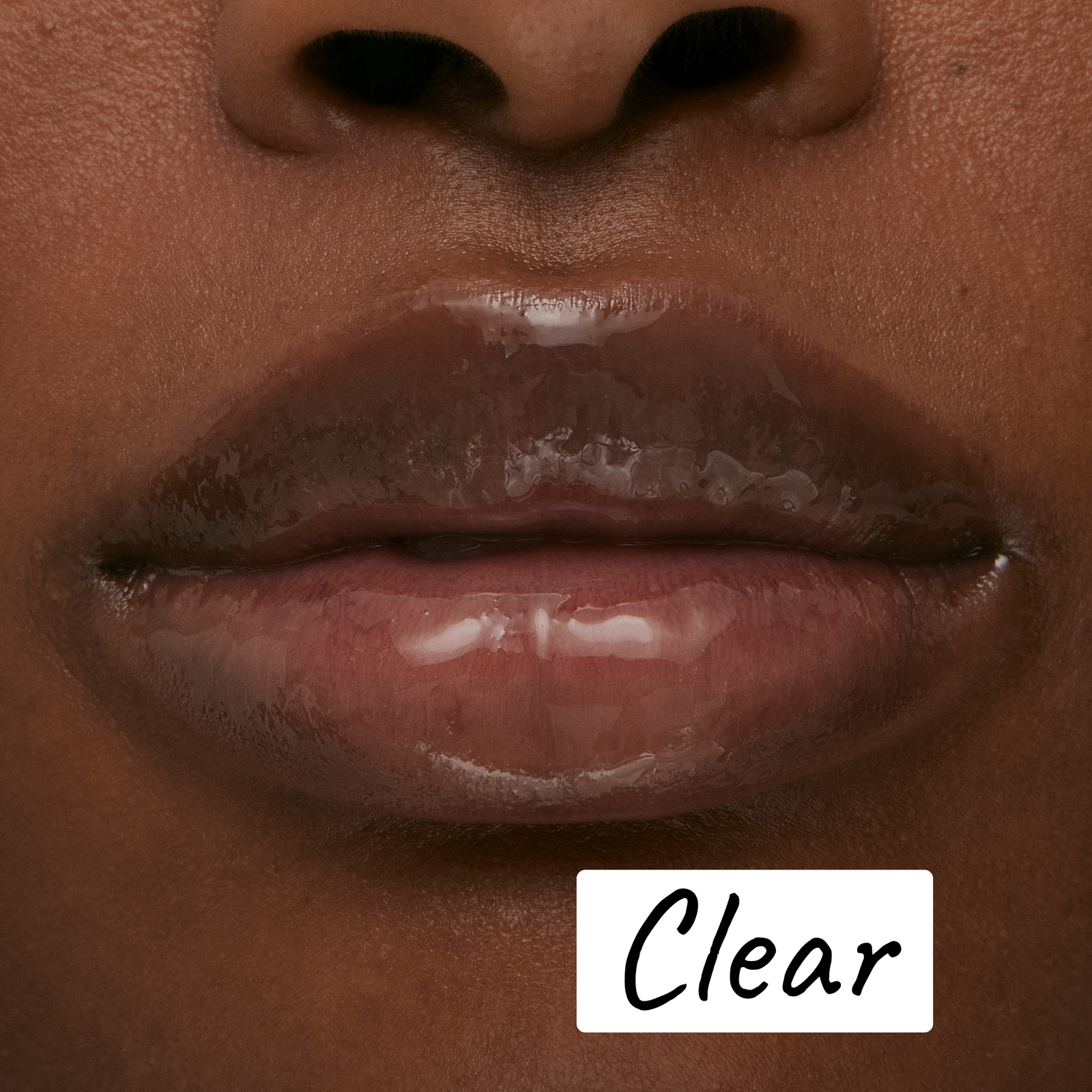 Model wearing Clear Tripeptide Lip Balm 
