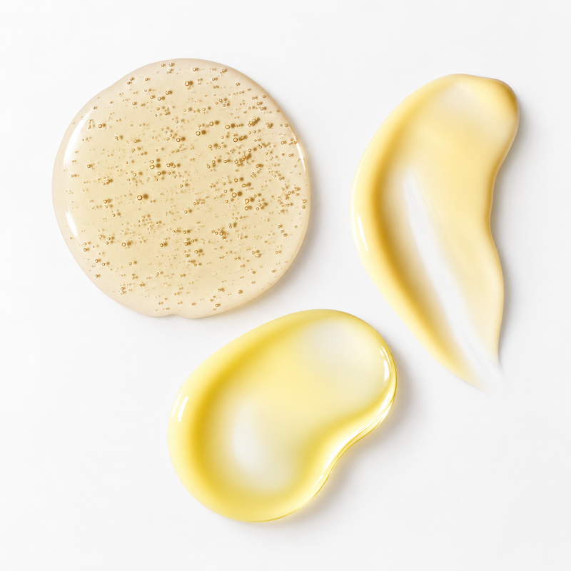 Collection of yellow serums