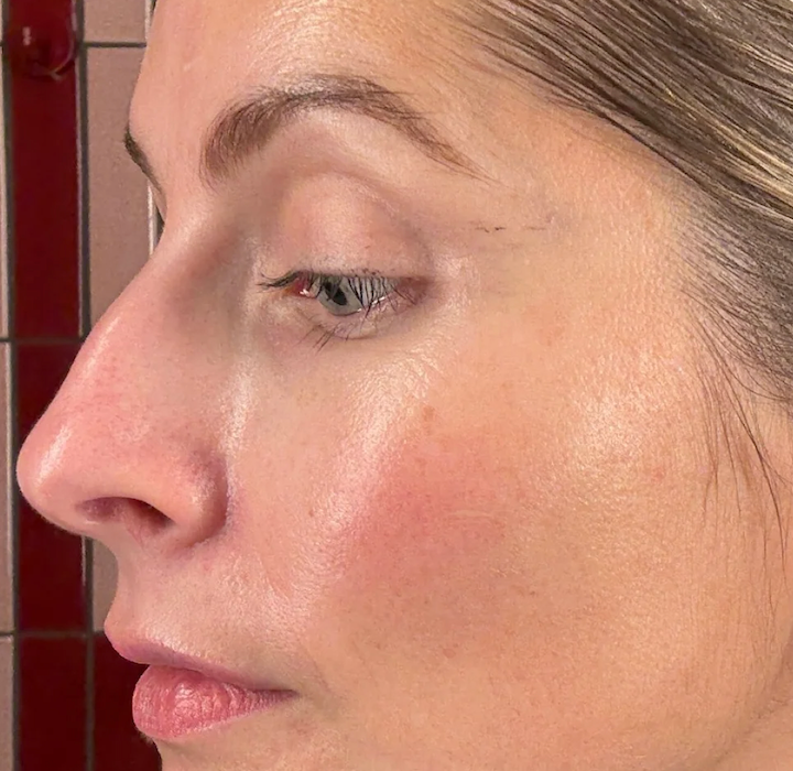 close up of woman face