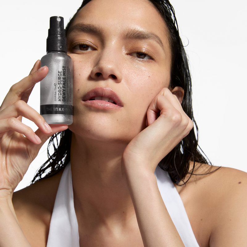 woman with face mist