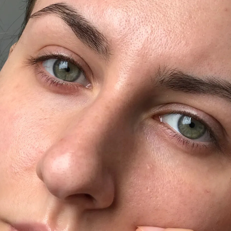 close up of woman's face