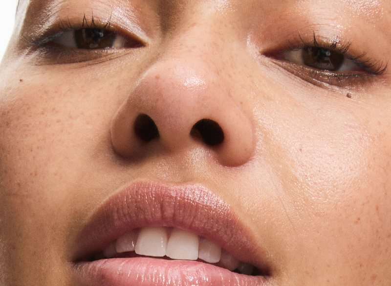 womans face close up