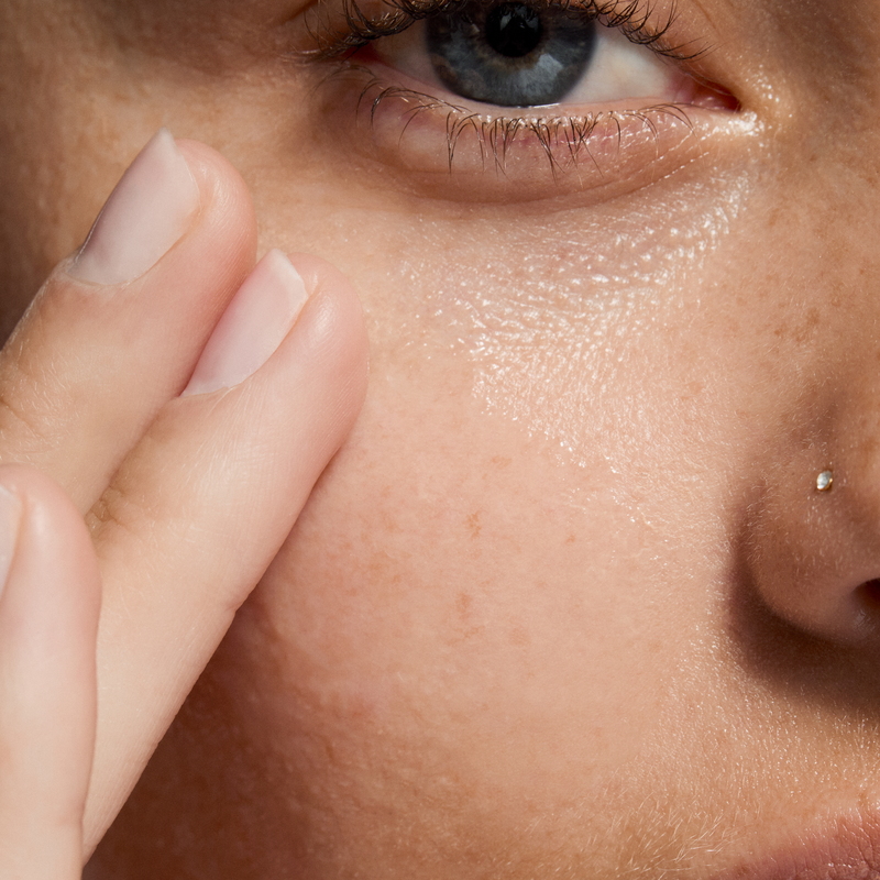 Close up on woman's face