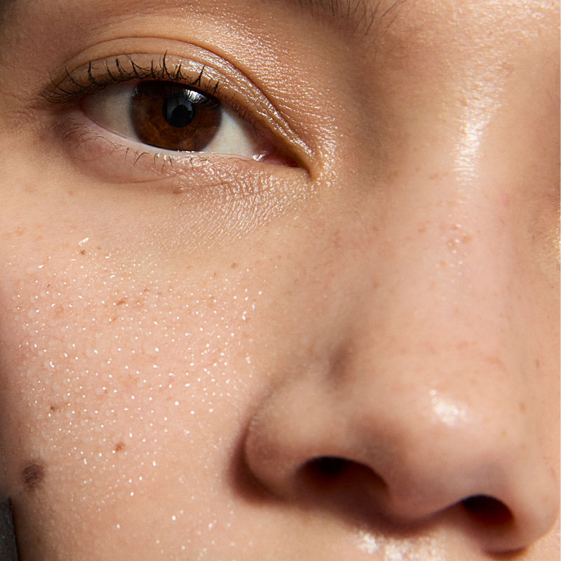 woman with droplets on her skin