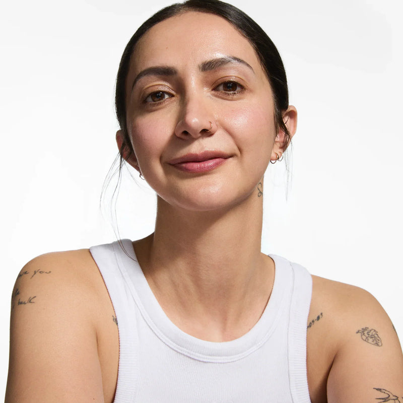 woman looking at the camera