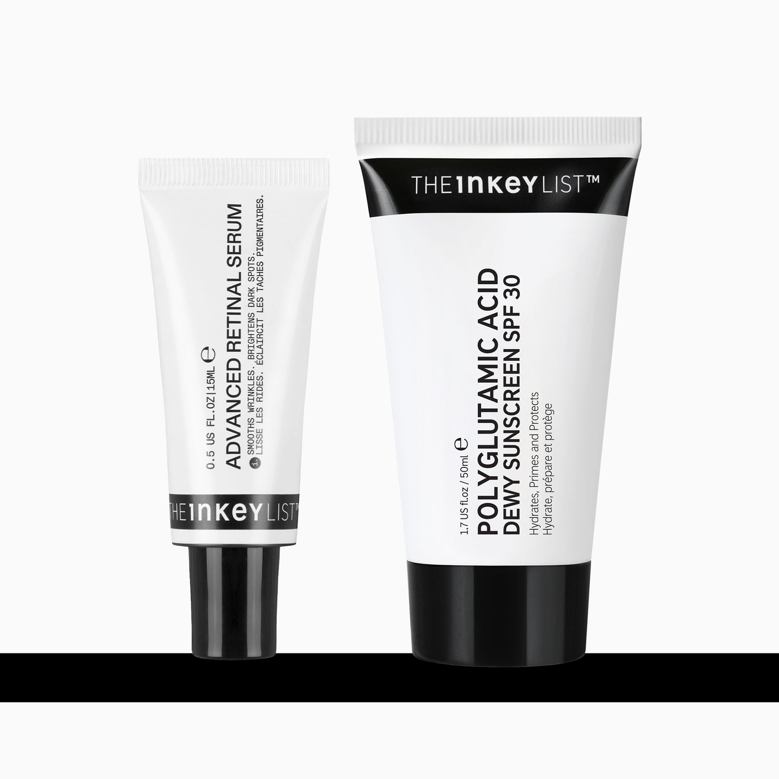 Two skincare products from The Inkey List on a white background
