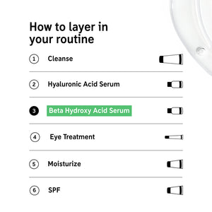 How to layer Beta Hydroxy Acid serum in your routine