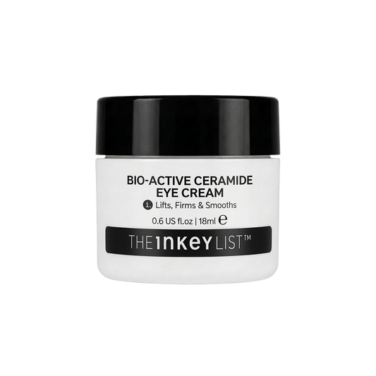 The INKEY List Bio-Active Ceramide Eye Cream jar packshot, 0.6 fl oz/18ml