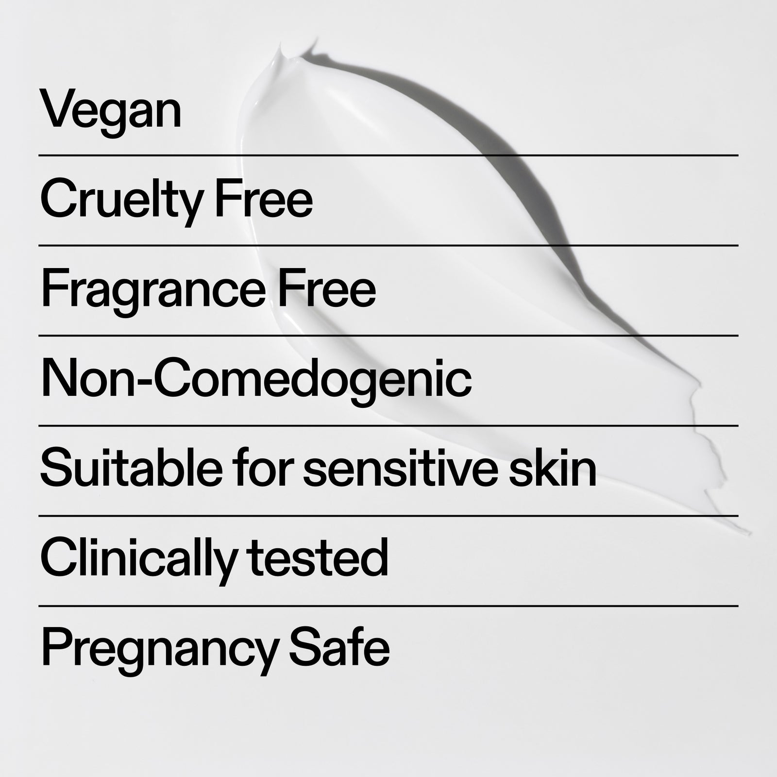 The INKEY List Bio-Active Ceramide Moisturiser benefits – vegan, cruelty free, fragrance free, non-comedogenic, suitable for sensitive skin, clinically tested and pregnancy safe