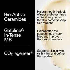 The INKEY List Bio-Active Ceramide Neck Stick key ingredients – Bio-Active Ceramides, Gatuline In-Tense MB and C02llegeneer.