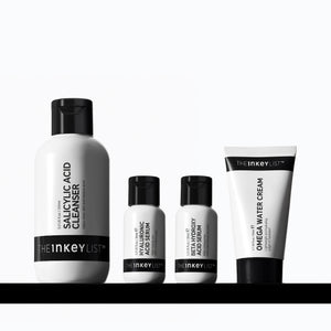 Set of skincare products from The Inkey List on a white background