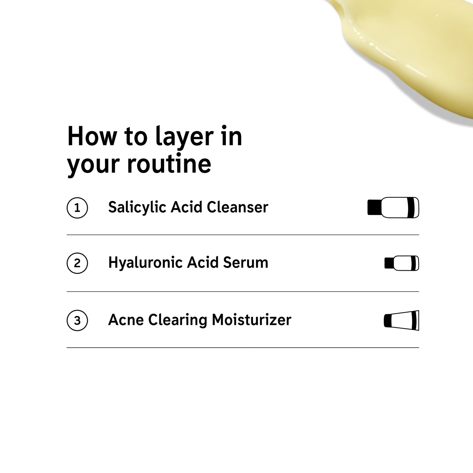 How to layer the products in the Blemish Solution Trio