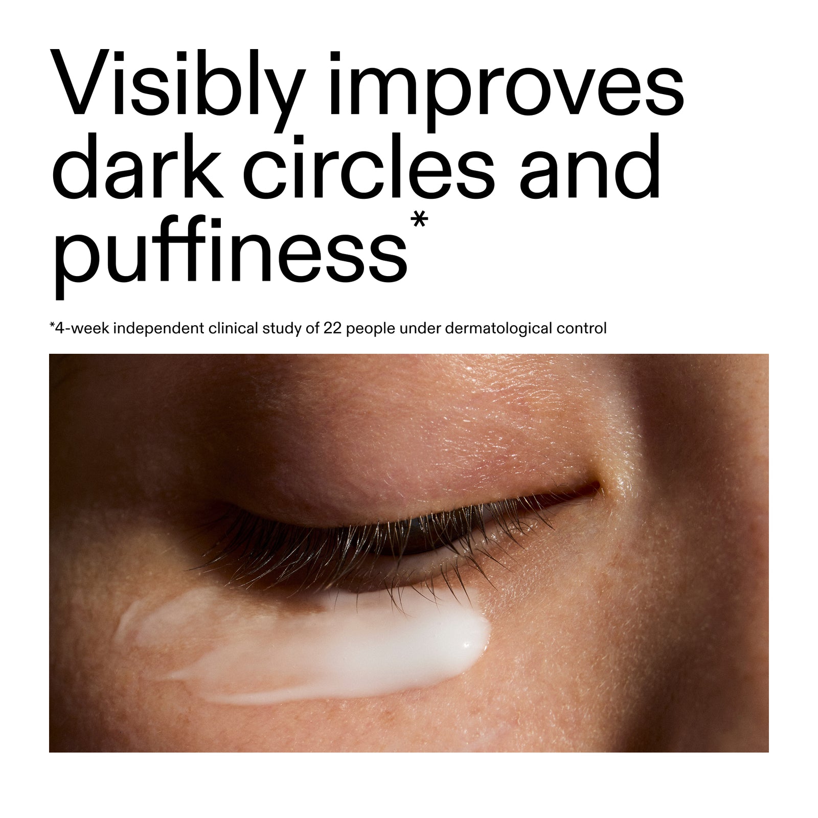Statistic from clinical study of customers using Caffeine Eye Cream