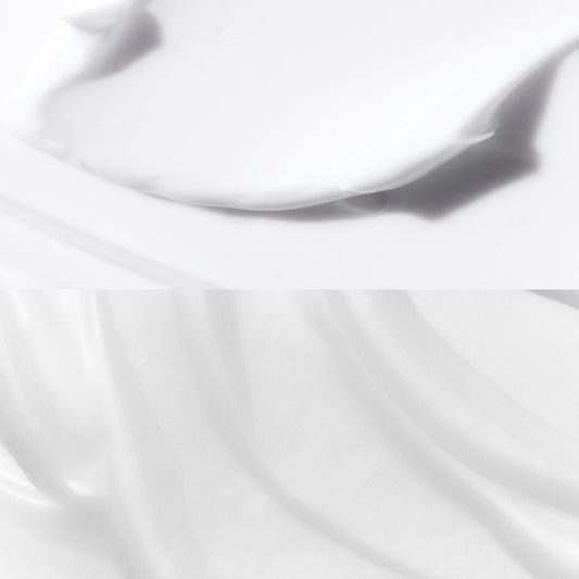 Close-up of a white skincare with a soft focus background