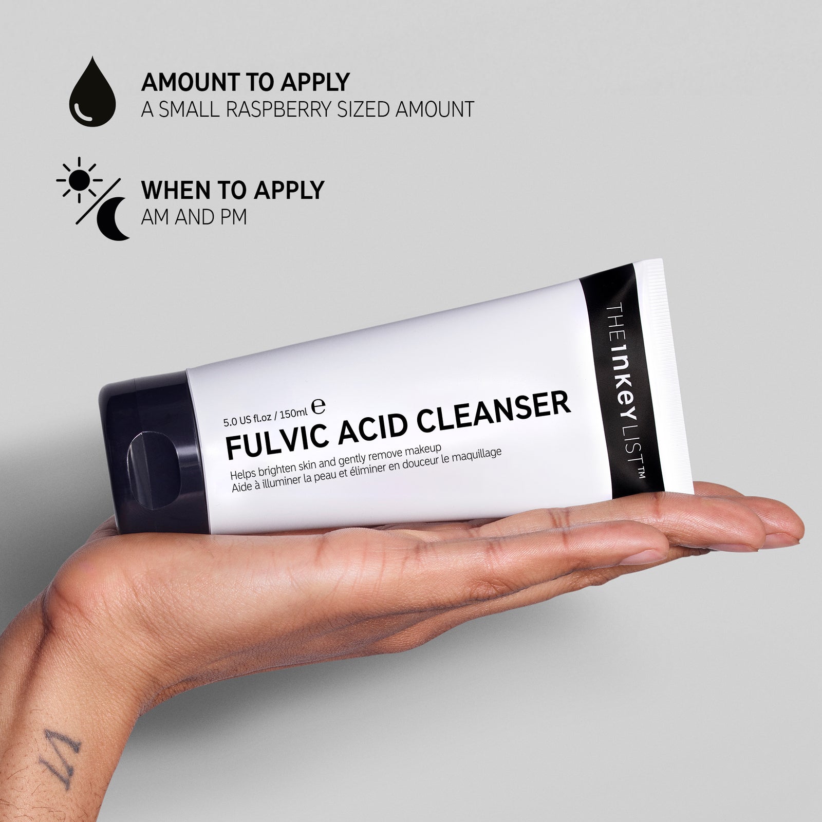 Instructions on how to use Fulvic Acid Cleanser