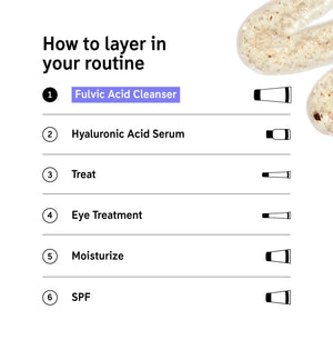 How to layer Fulvic Acid Cleanser in your routine