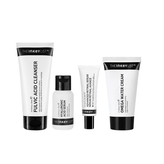 Set of skincare products from The INKEY List on a white background