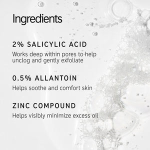 Ingredients of salicylic acid cleanser