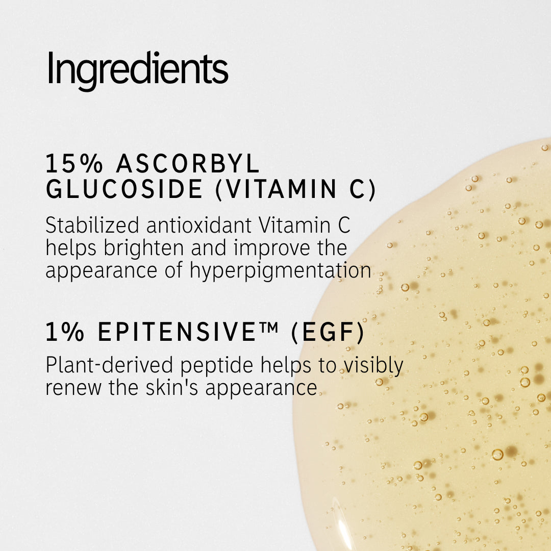 Ingredient list for 15% Vitamin C & EGF Serum