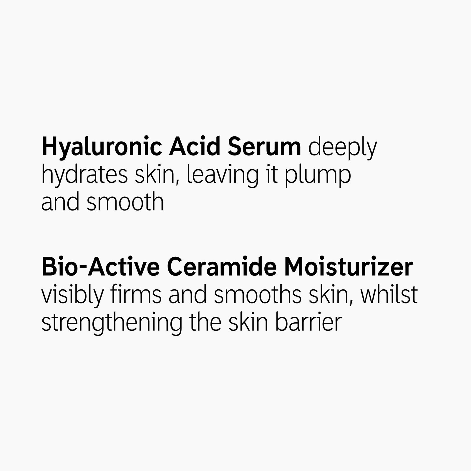 Infographic: Hyaluronic Acid + Bio-Active Ceramide Moisturizer