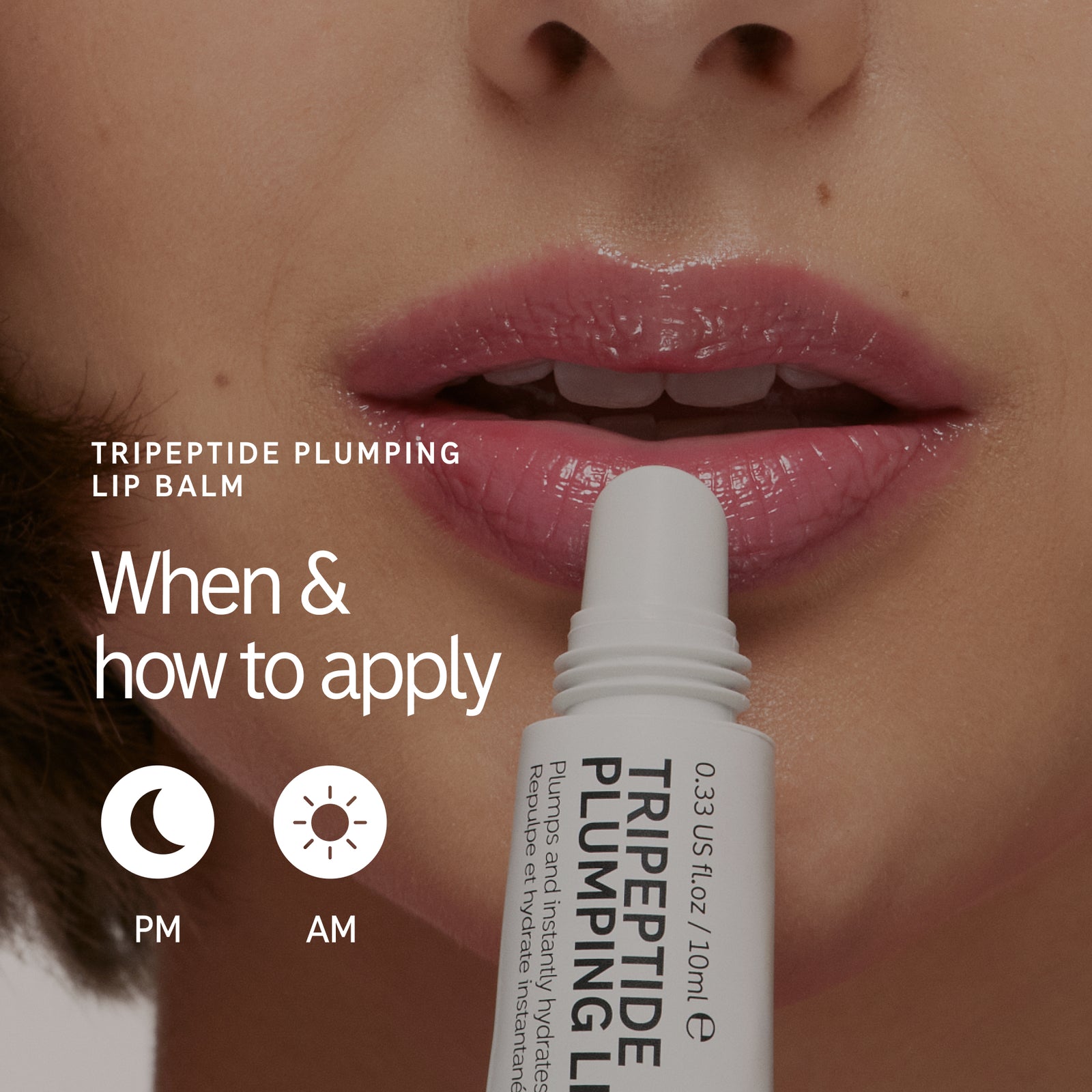 When and how to apply Tripeptide Lip Balm