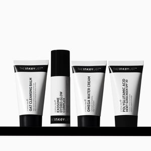 Set of The Inkey List skincare products on a white background