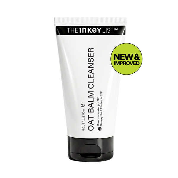 Tube of The Inkey List Oat Balm Cleanser on a white background