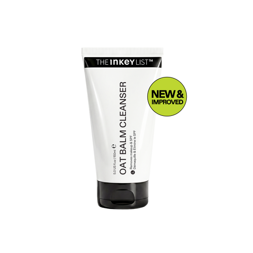 Tube of The Inkey List Oat Balm Cleanser on a white background