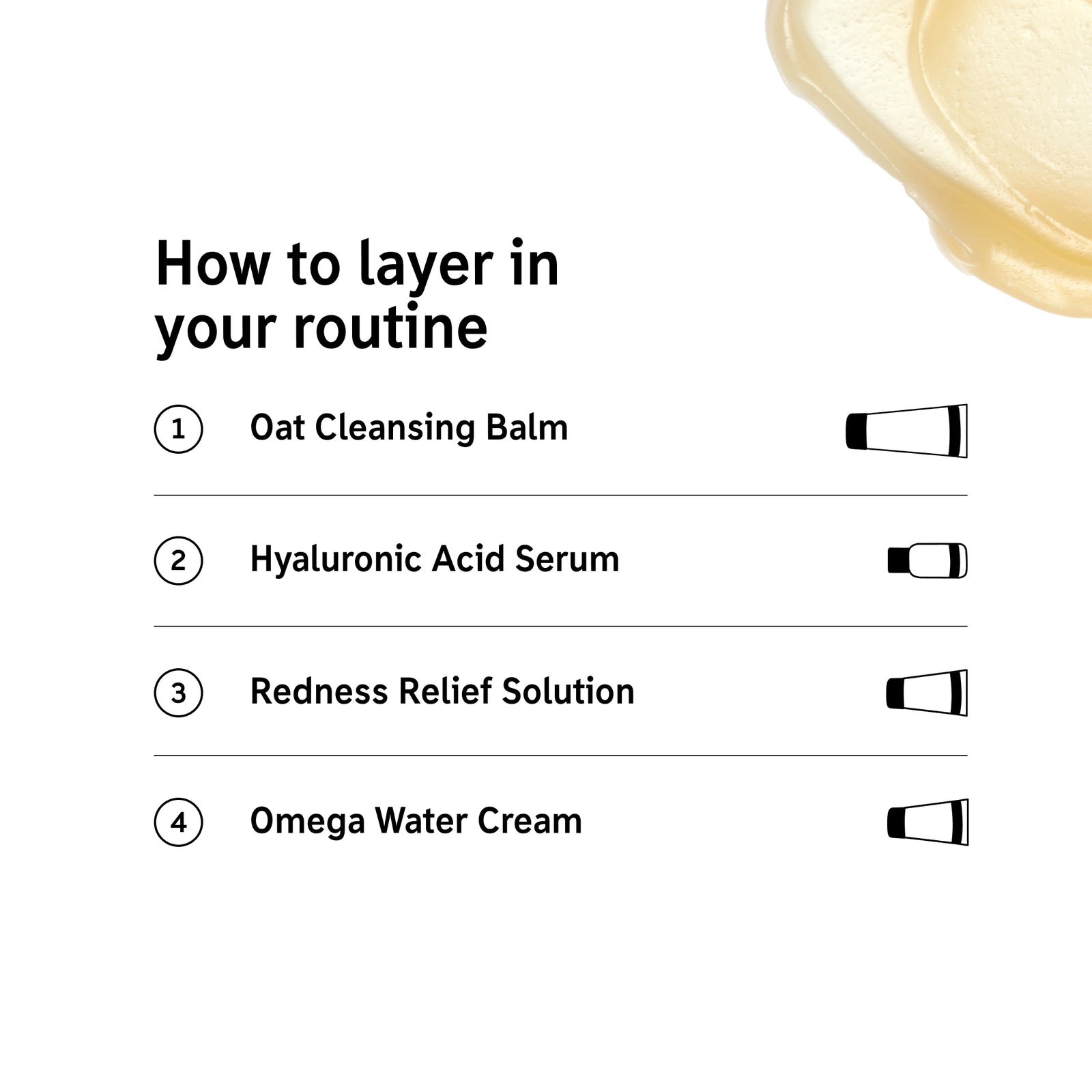 How to layer products in the Redness Relief Solution Routine