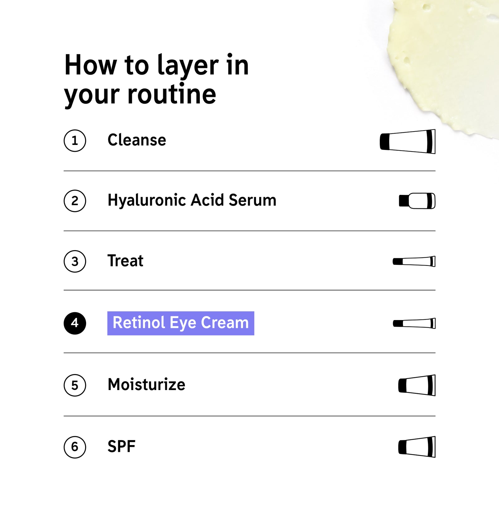 How to layer Retinol Eye Cream in your routine