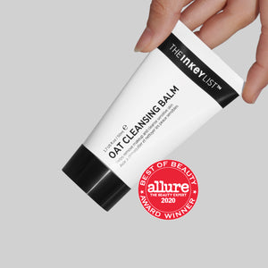 Oat cleansing balm hand shot with allure 2020 badge