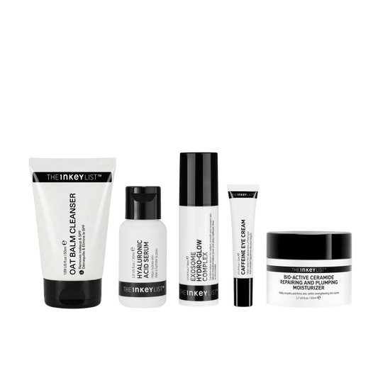 Set of skincare products from The INKEY List on a white background